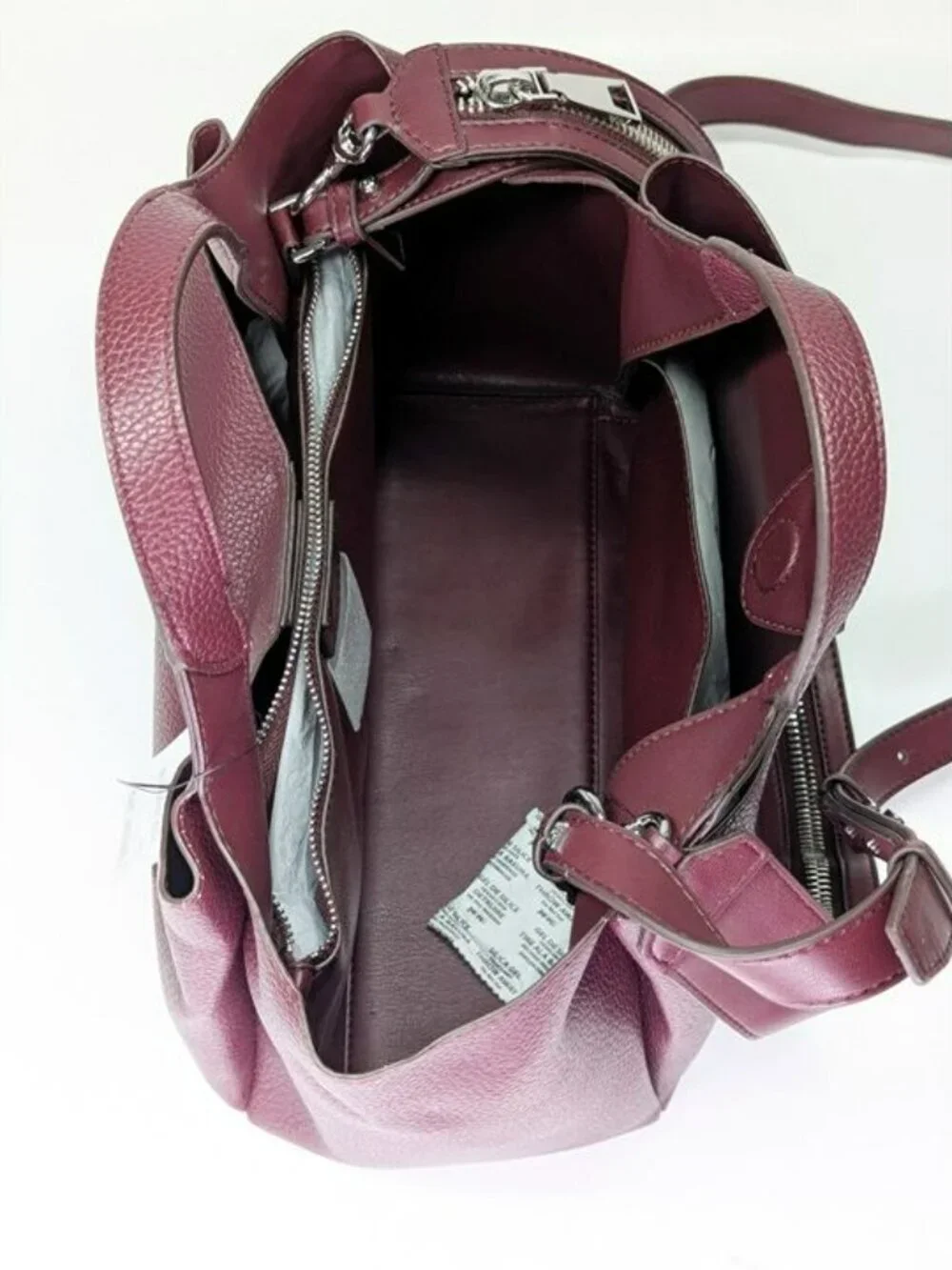 DKNY Willa Women's Small Top Handle Satchel Bag in Burgundy (MSRP $198)